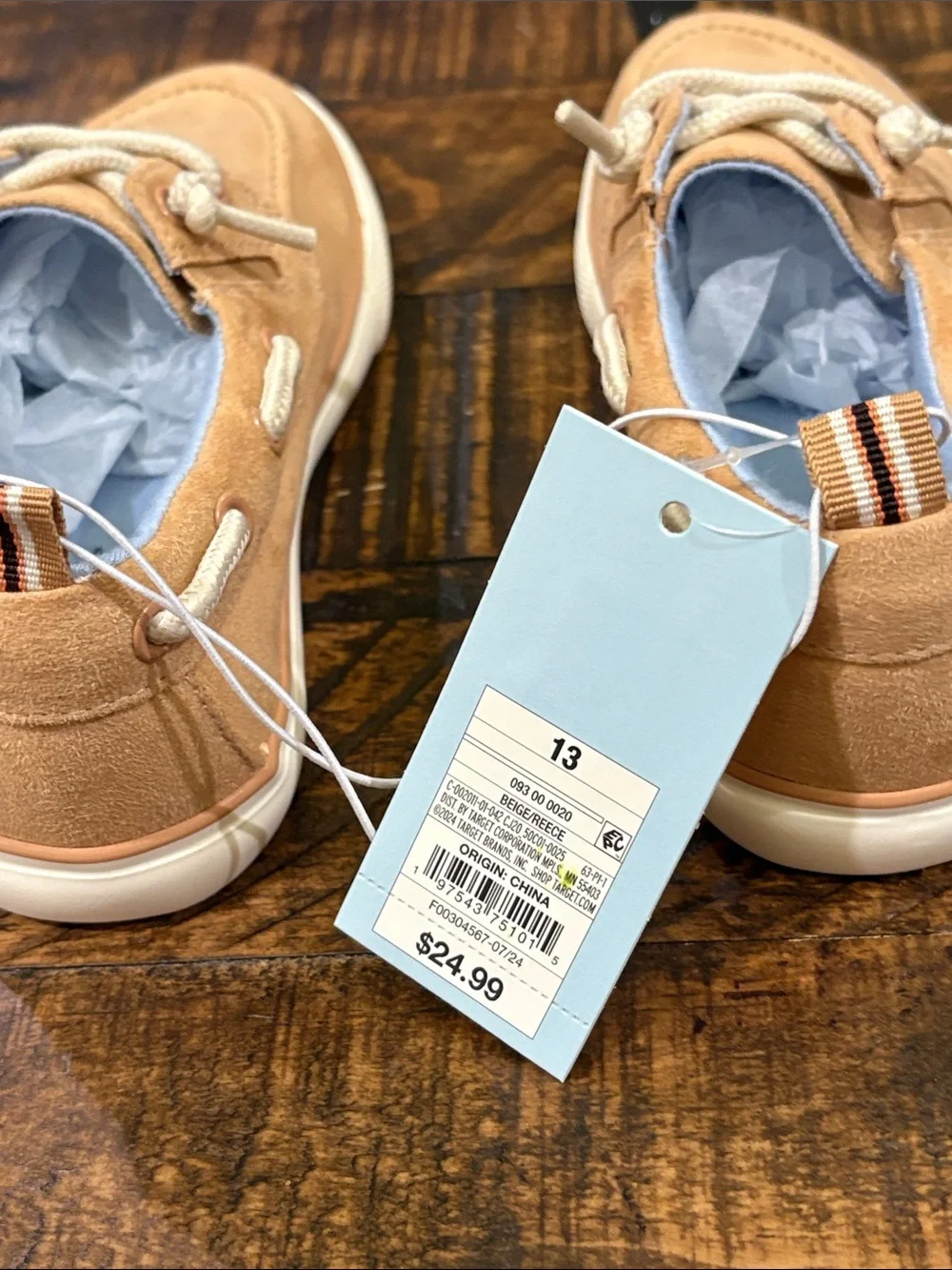 Cat & Jack Kids Suede Boat Shoes in Tan
